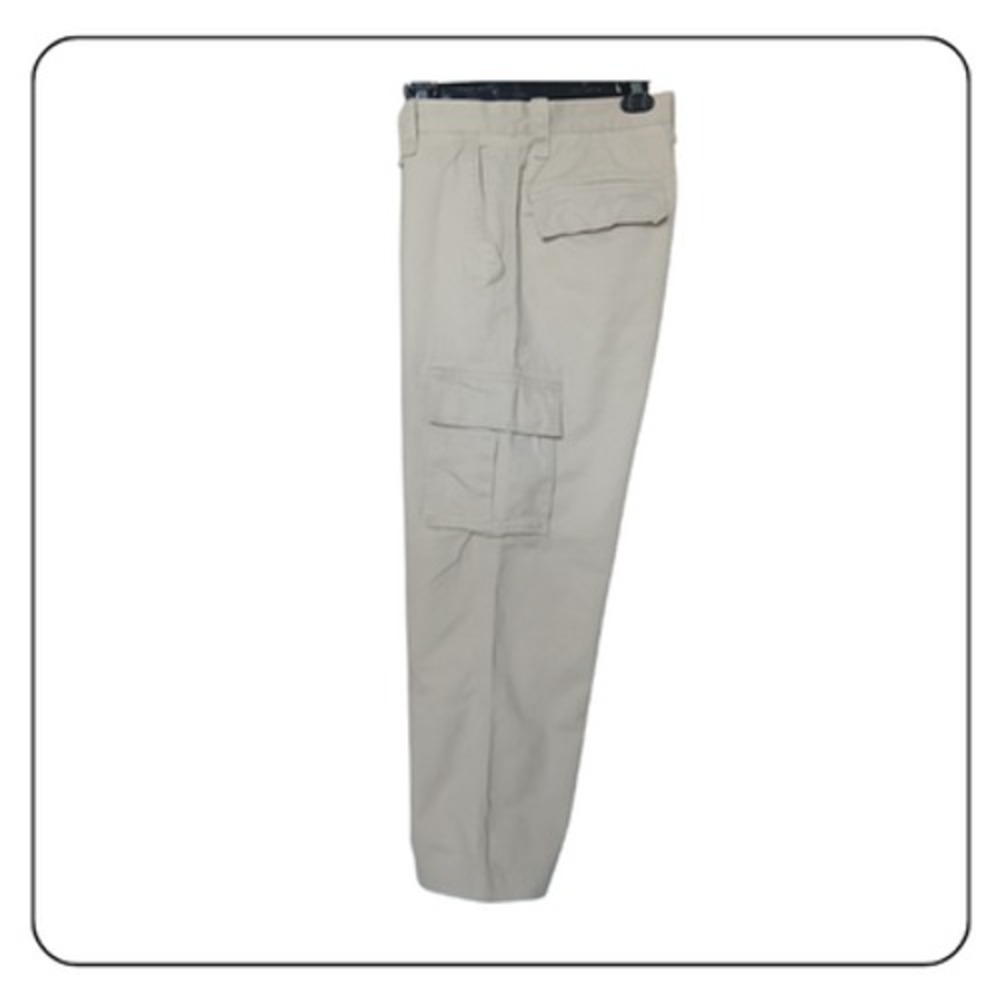 Sonoma Cargo Pants Mens 34x27 Beige Cotton Canvas Straight Leg Pockets Casual